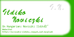 ildiko noviczki business card